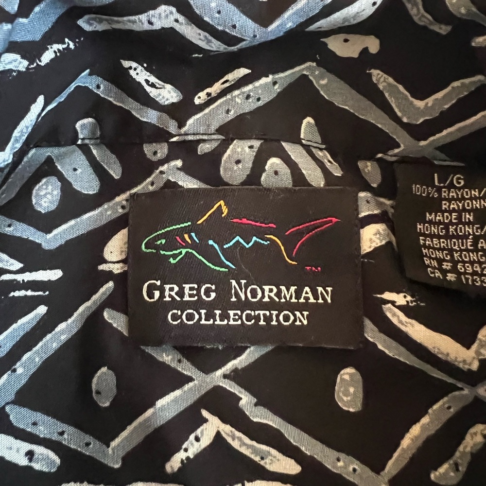 Greg Norman Collection Hawaiian Button Down Shirt, Men’s Large, Rayon. Floral - Picture 5 of 10